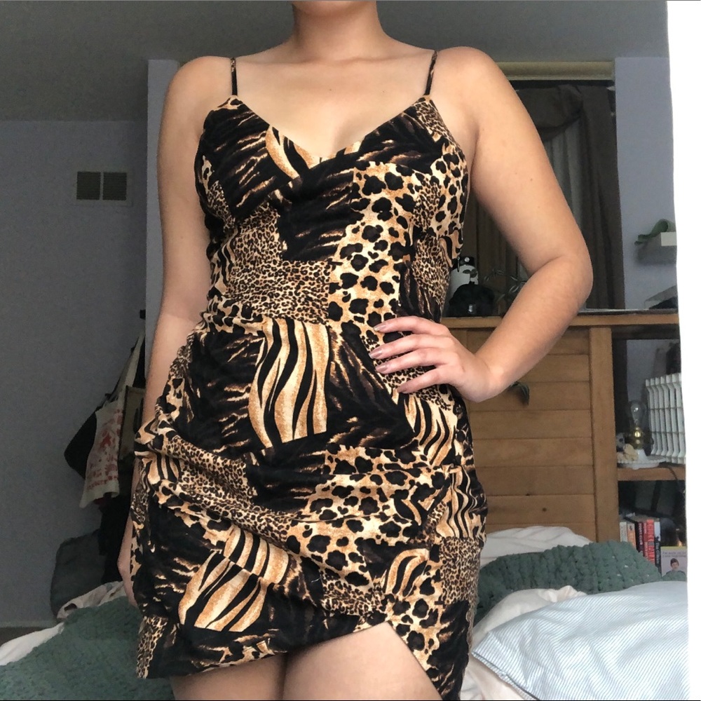 urban outfitters animal print dress